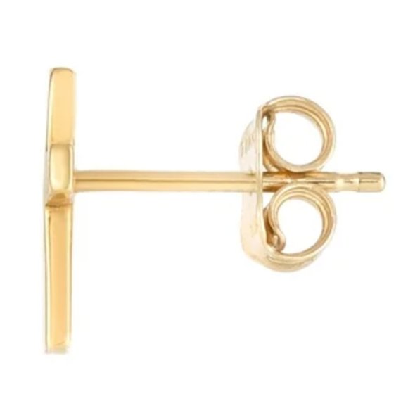 NWT Bon Levy 14K Yellow Gold Cross Stud Earrings - Picture 6 of 8